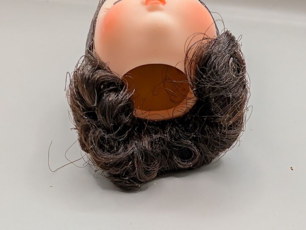 Vintage Madame Alexander  Doll head parts replacement black hair. - Picture 2 of 5